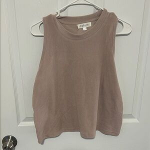 Berkshire Ribbed lounge Tank Top in Taupe